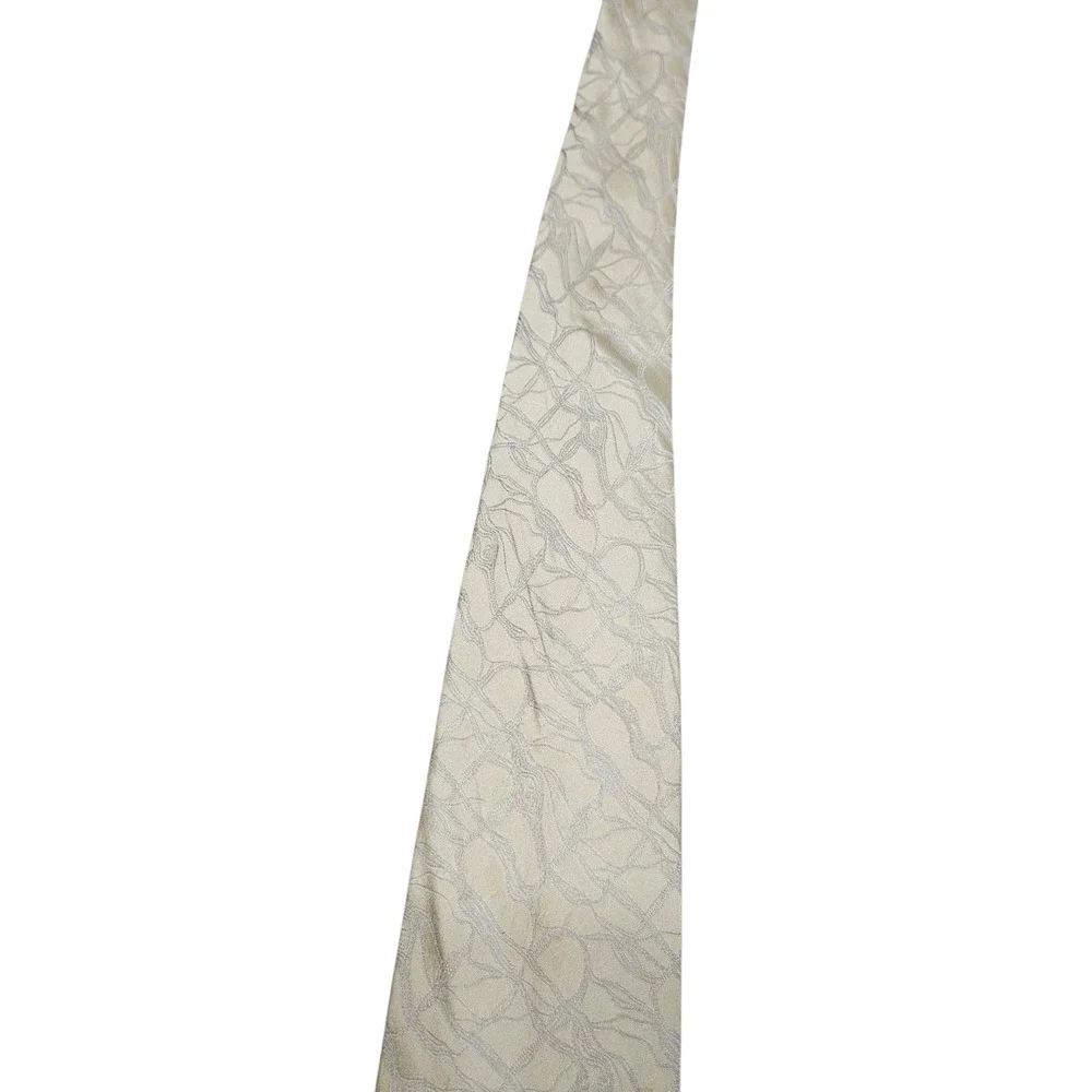 Lombardia Vintage Grandpa's Silk Tie Made in Italy Cream Luxury Formal‎